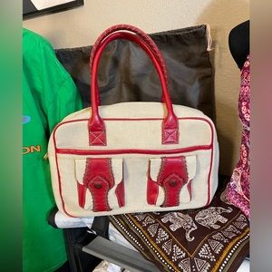 😍Vintage Great USED Condition Patrice Stitched Tote W/Dustbag🔥